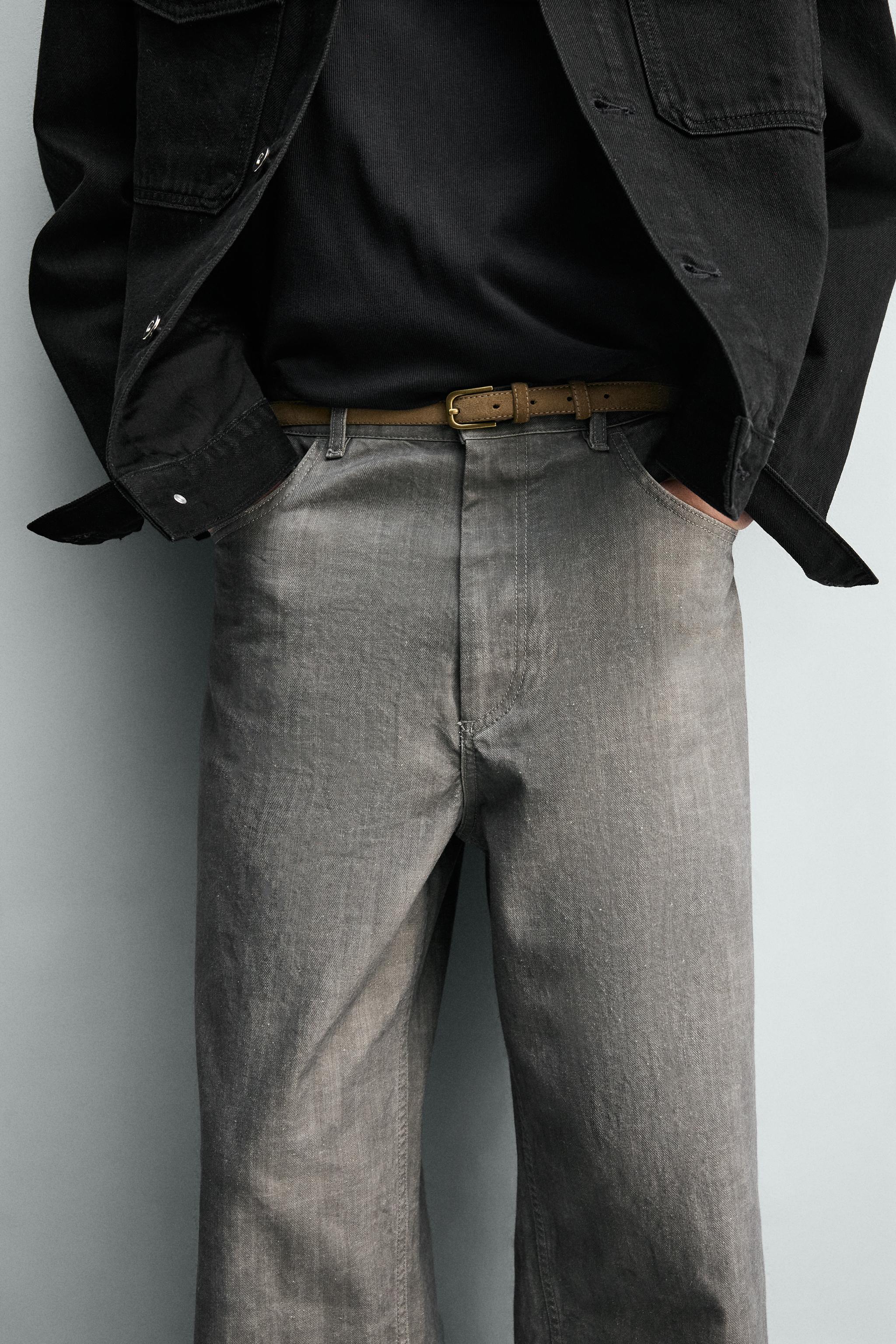 PANTALON STRAIGHT FIT À CHEVRONS
